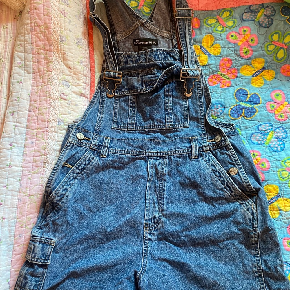 VINTAGE DENIM SHORT OVERALLS